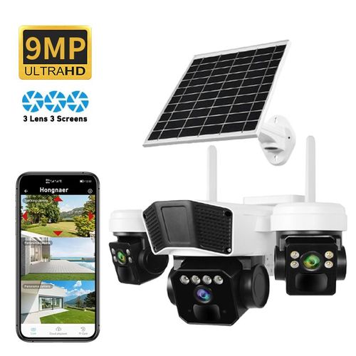 QG53 4G Triple-Lens Solar Security Camera