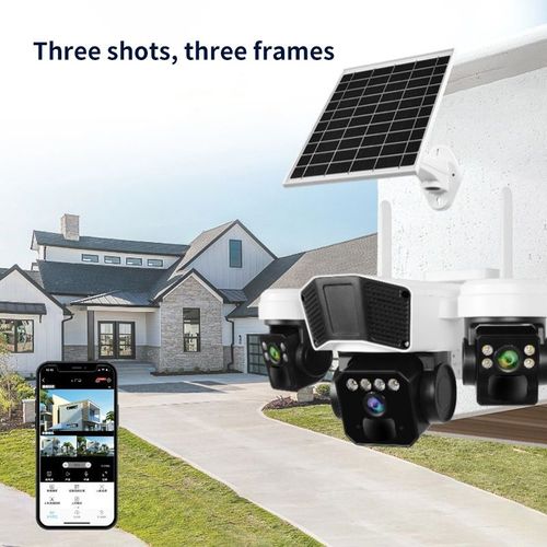 QG53 4G Triple-Lens Solar Security Camera