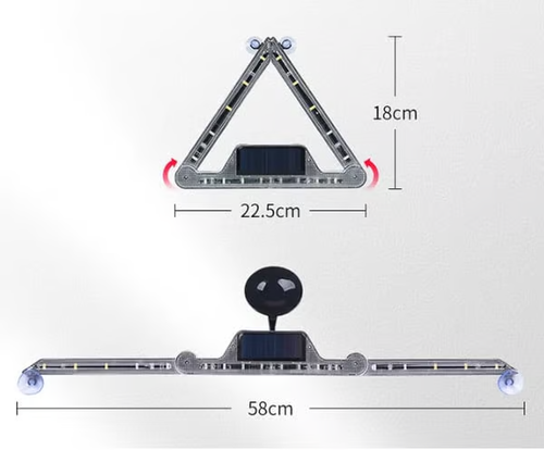 Solar Rear-end Collision Triangle Warning Sign