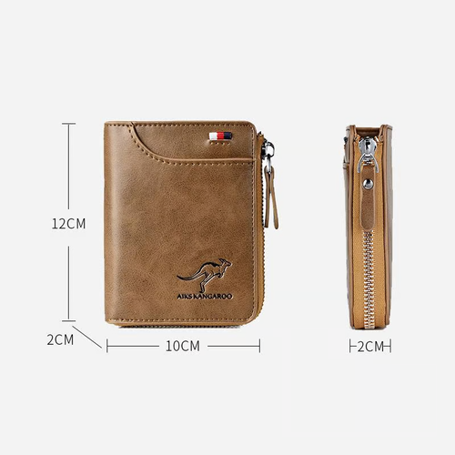 Men Wallet Zipper Purse ( RFID PROTECTED )