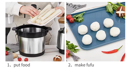 6L Stainless Steel Meat Grinder Yam Pounder and Fufu Machine for Home Use
