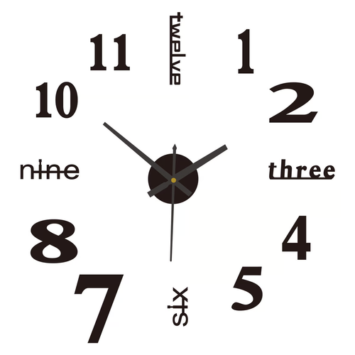 🔥 3D Wall Decal Decorative Clock
