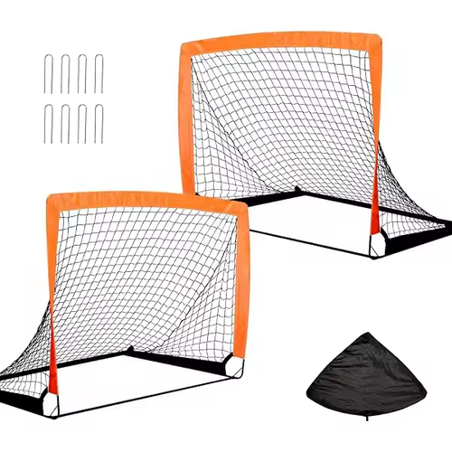 Kids Soccer Goal for Backyard Portable Toddler Training Equipment with Practice Net  Football