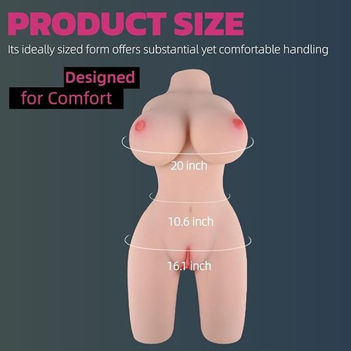 Sex Doll Male Masturbator 6.6LB with Lifelike Torso Boobs Vagina & Anal Pocket Pussy with Built-in Spine Sex Dolls Breast Ass Male Sex Toy for Men Masturbation