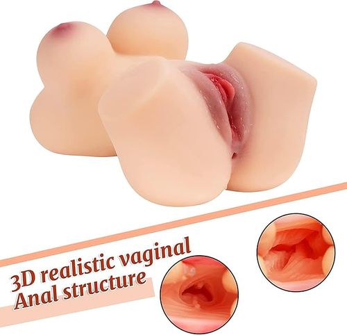 4LB Life Size Sex Doll with Flexible Torso, with Realistic Full Size Body Skin Texture, Soft Butt Big Breasts Pussy Ass Masturbation Hole & Breast Sex, Realistic Adult Male Sex Dolls for Orgasm.