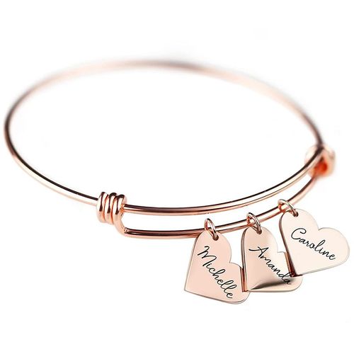 Personalized Heart Charm Bracelet🧡