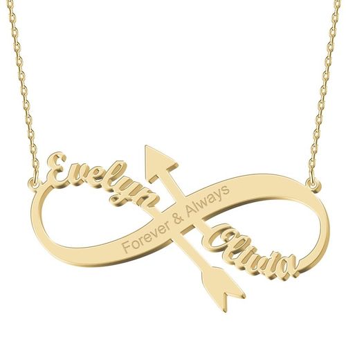 Personalized Gold Infinity Name Necklace🔥