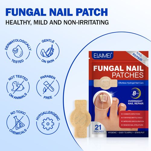 Antibacterial nail repair patch