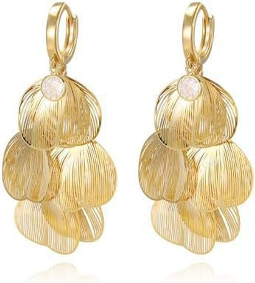 Personalized Super Shiny Gold Branch Tassel Elegant Popular Earrings