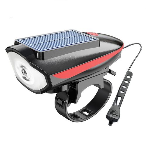 Solar charging horn headlight XPG high lumen long-range outdoor riding light three-in-one headlight