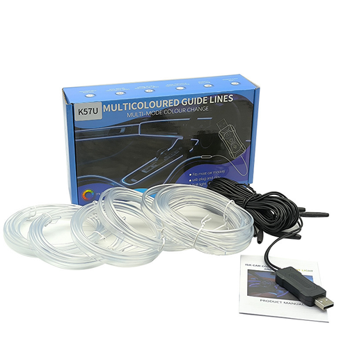 New car atmosphere light interior colorful cold light LED car voice control sensor