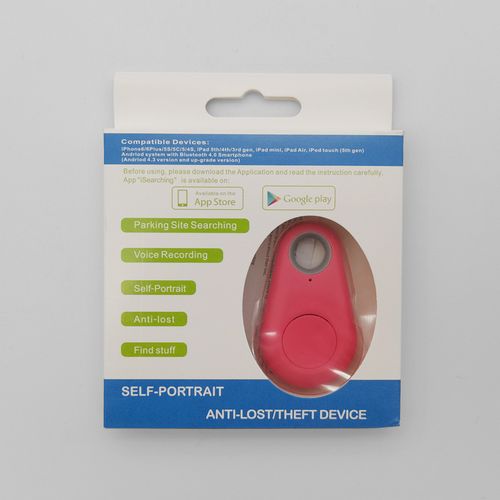 Red Bluetooth anti-loss device, water droplet alarm keychain, two-way pet locator
