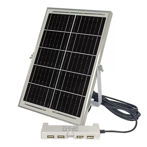 Solar charging socket 6V6W 4 USB ports, can charge various LED charging lights, with 5-meter long power cord