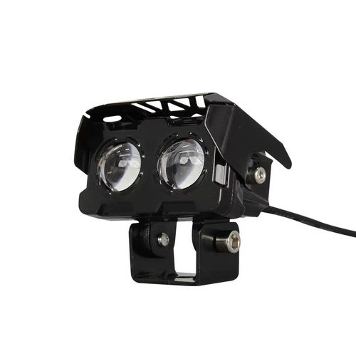 Motorcycle double eye headlight LED yellow and white high and low beam waterproof external electric vehicle headlight