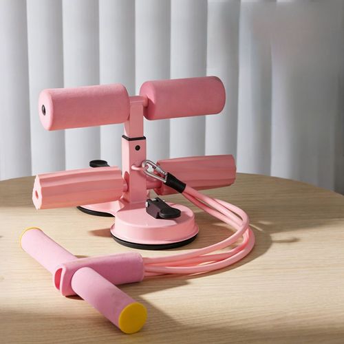 Assistente de Abdominais Dispositivo Fixador de Pés Doméstico com 3 Ventosas e Design de Proteção para a Cintura, para Perda de Gordura e Redução da Barriga para Preguiçosos