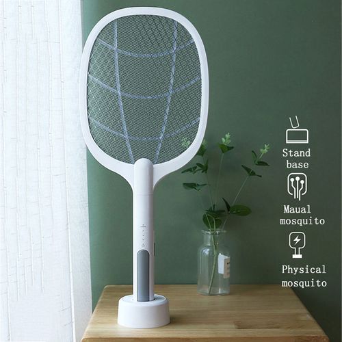 Rede elétrica anti‑mosquitos recarregável, com luz LED roxa atrativa para mosquitos