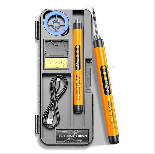 Ferro de soldar portátil com carregamento USB, ideal para uso doméstico, DIY e reparos sem fio