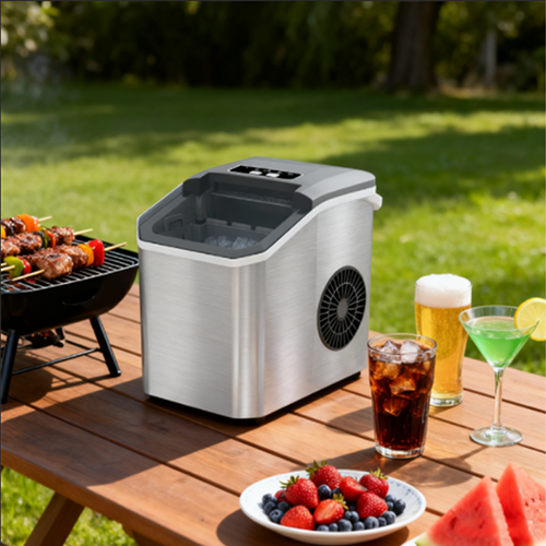 Máquina de Gelo Automática Doméstica | Gelo em Bala e Esférico, Produção Contínua 24h