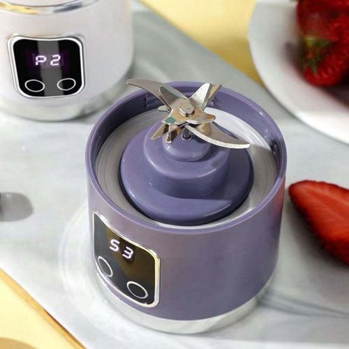Copo de suco recarregável doméstico novo modelo, portátil e sem fio, lâminas de aço inoxidável com 12 fileiras de dentes de moagem, tela digital, separação de polpa