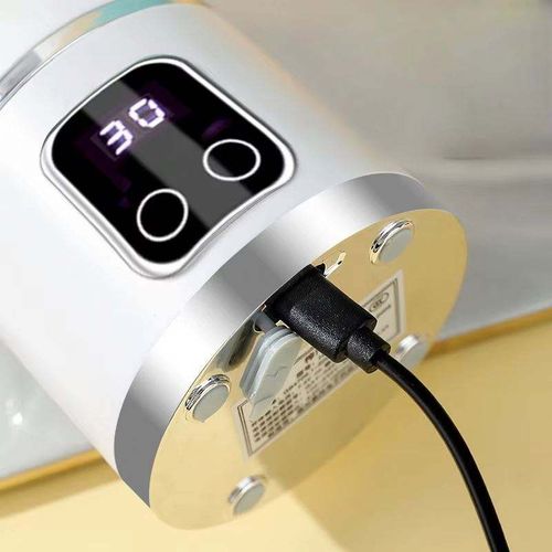 Copo de suco recarregável doméstico novo modelo, portátil e sem fio, lâminas de aço inoxidável com 12 fileiras de dentes de moagem, tela digital, separação de polpa