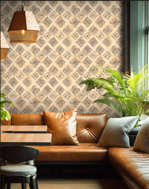 Bohemian ethnic style wallpaper