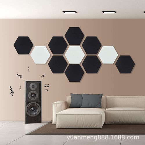 Hexagonal sound-absorbing wall sticker