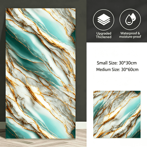 Marble gold-plated wall sticker(10 tablets)