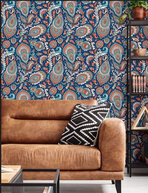 Bohemian ethnic style wallpaper
