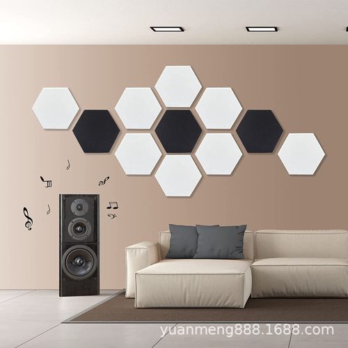 Hexagonal sound-absorbing wall sticker