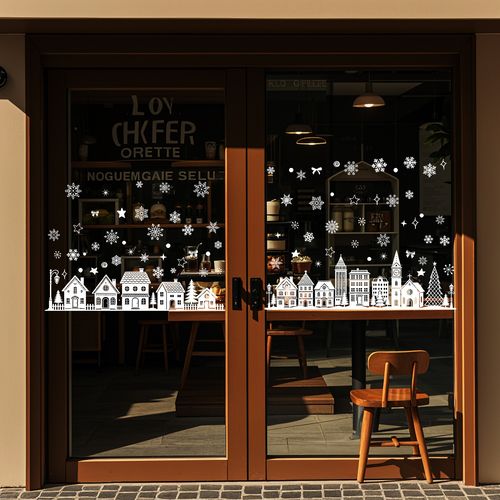 Christmas snowflake house decal