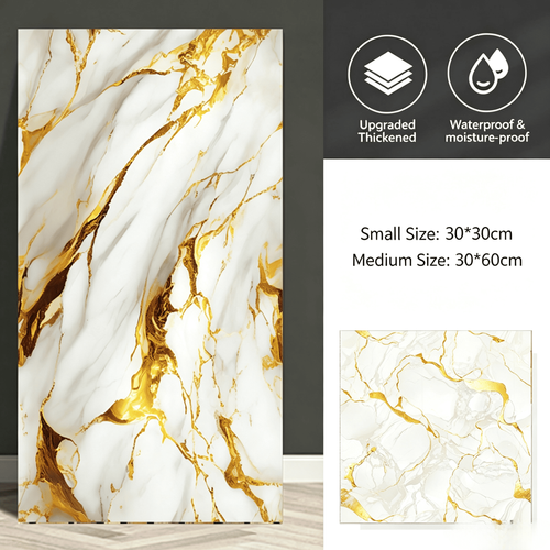 Marble gold-plated wall sticker(10 tablets)