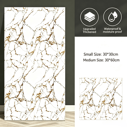 Marble gold-plated wall sticker(10 tablets)