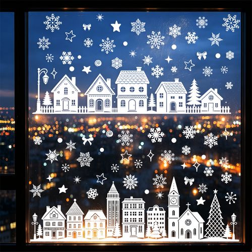 Christmas snowflake house decal