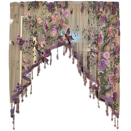 Lace embroidery curtain for bedroom