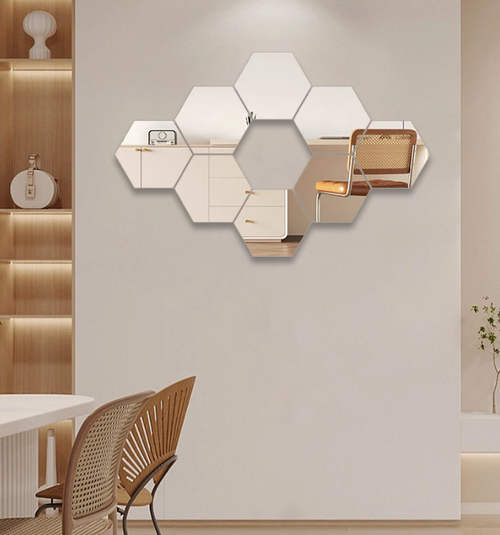 Hexagonal acrylic wall sticker