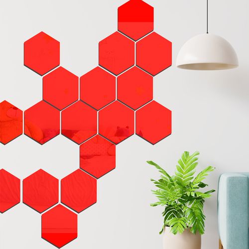 Hexagonal acrylic wall sticker