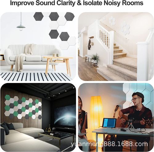 Hexagonal sound-absorbing wall sticker