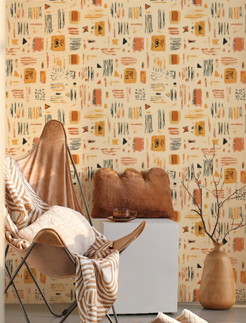 Bohemian ethnic style wallpaper