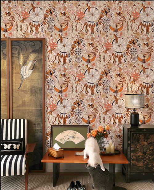 Bohemian ethnic style wallpaper