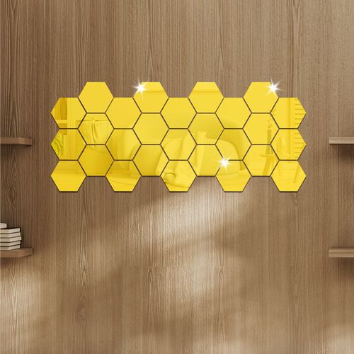 Hexagonal acrylic wall sticker