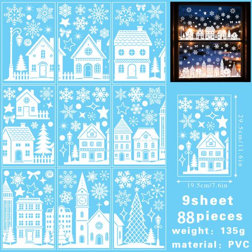 Christmas snowflake house decal