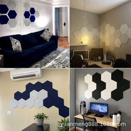 Hexagonal sound-absorbing wall sticker