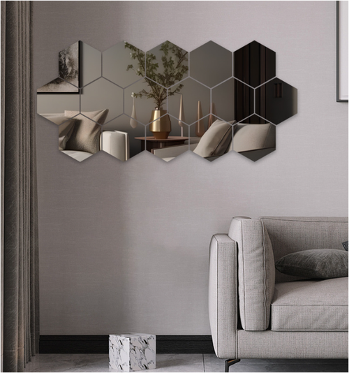 Hexagonal acrylic wall sticker