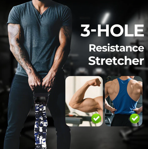 3-Way Natural Latex Resistance Band - Full Body Stretching & Strength Training😎
