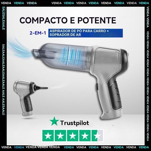 Aspirador de mão 3 em 1, adequado para limpeza de casa, carro e escritório