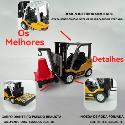 Metal Empilhadeira com controle remoto miniatura
