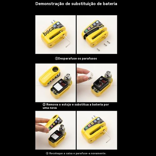 Alarme antirroubo para motociclos Bloqueio de disco