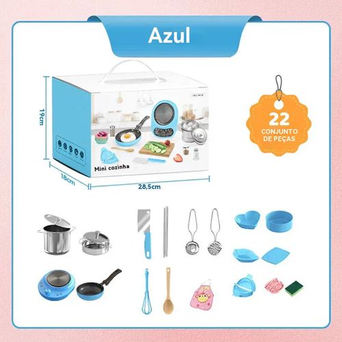 Conjunto de 22 peças Melhor presente para crianças crianças de cozinha real Mini brinquedos de cozinha