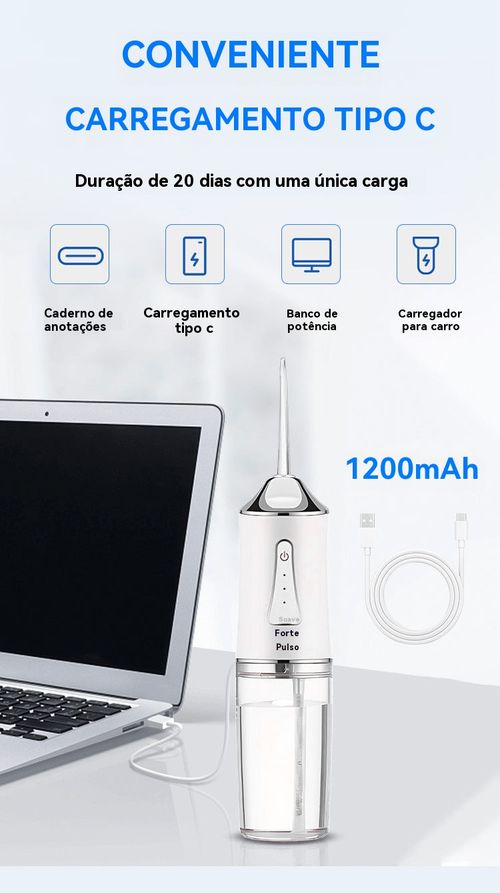 Water flosser portátil limpador de dentes de viagem escova de dentes portátil fio dental oral irrigador