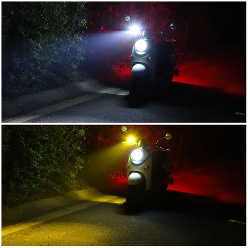2PC Luz de condução para motociclos Luz auxiliar LED